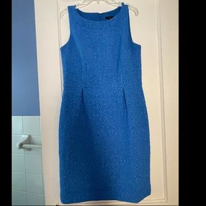 Blue Brocade Ann Taylor Dress - 6 petite